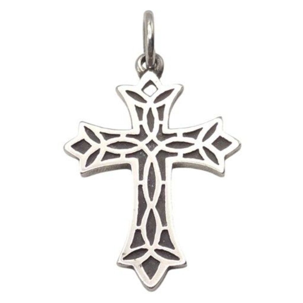 Retired James Avery Cross Pendant Small 925 Sterling Silver Celtic Lattice